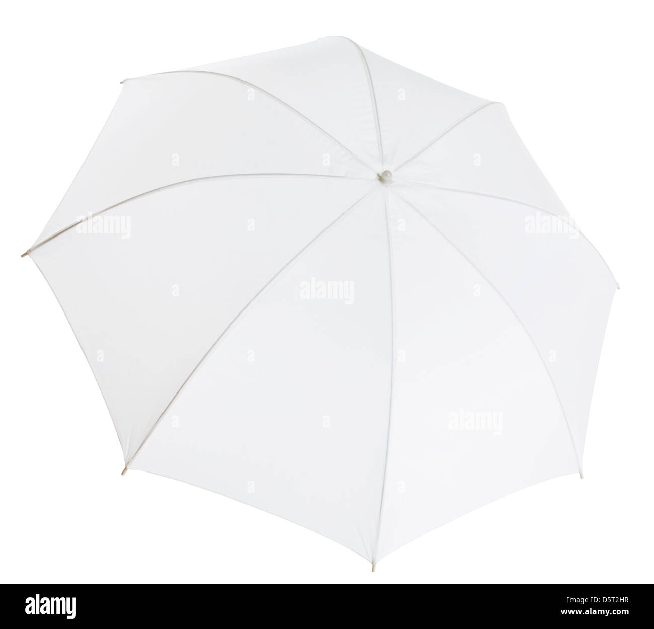 white photo umbrella isolated with clipping path included Stock Photo