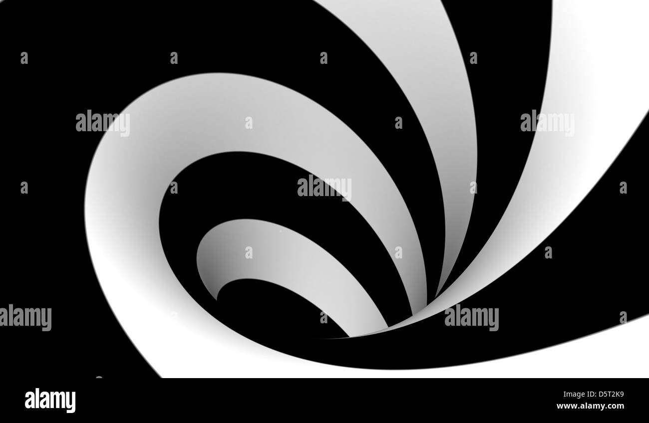 Abstract black and white spiral Stock Photo - Alamy