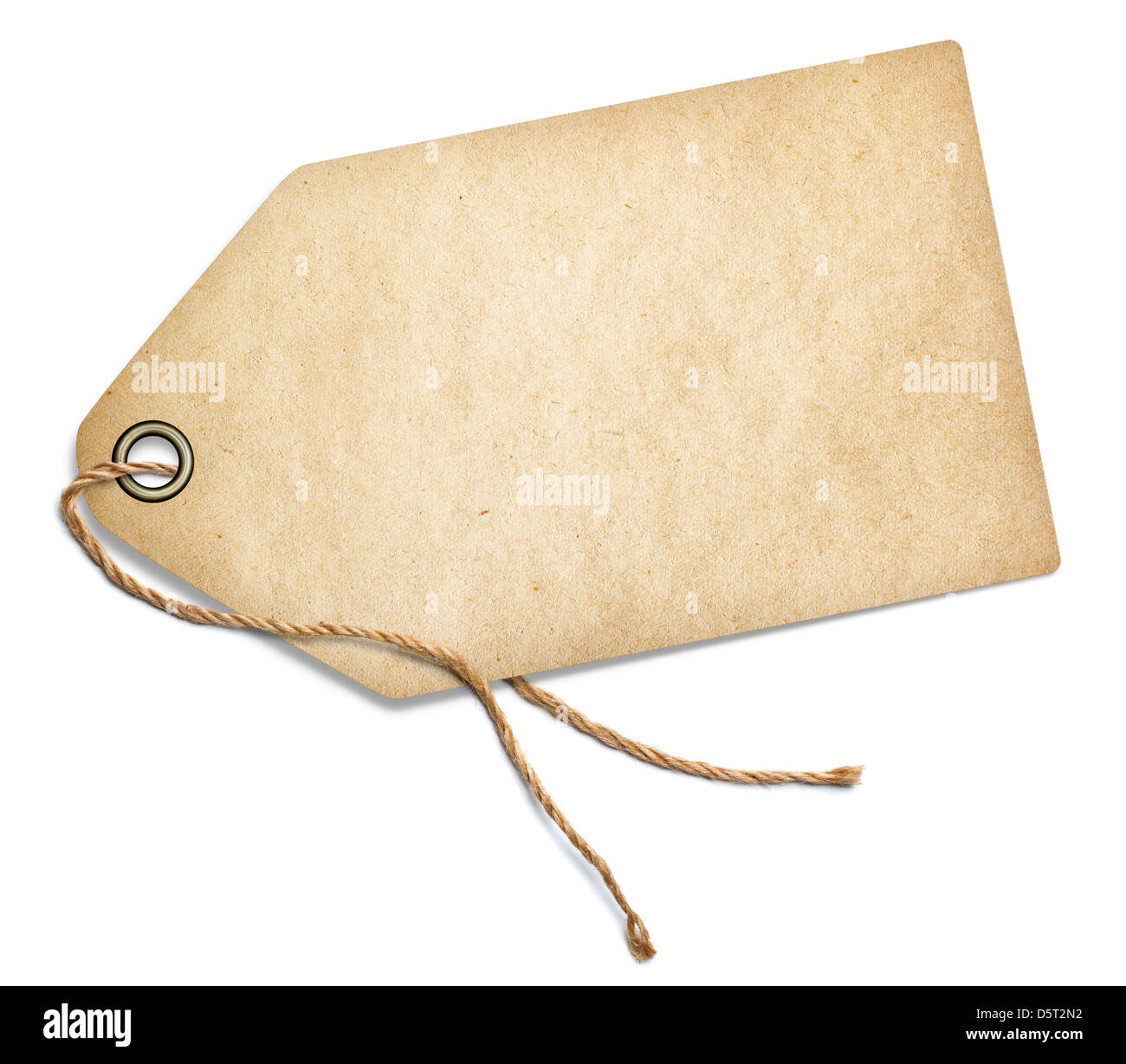 Vintage Tag With Rope Isolated On White Stock Photo Alamy<script async src=
