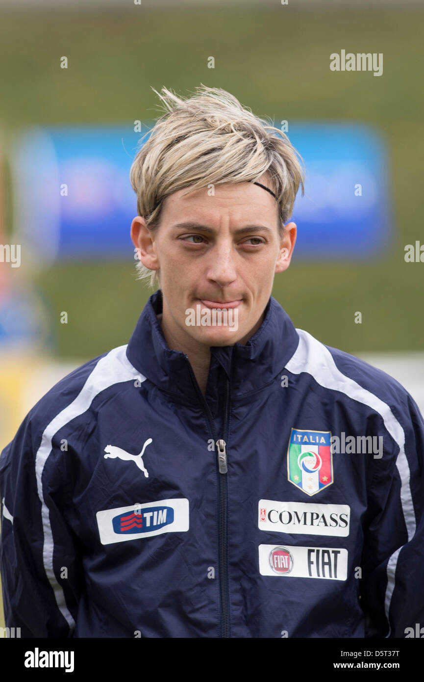 Melania Gabbiadini (ITA), APRIL 7, 2013 - Football / Soccer : International Friendly match between Austria 1-3 Italy at Jacques Lemans Arena Stadium in Sankt Veit an der Glan, Austria. (Photo by Maurizio Borsari/AFLO) Stock Photo