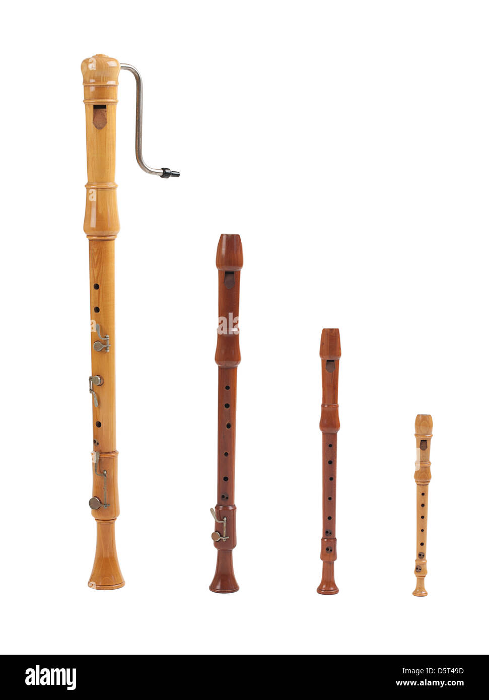 Many kinds of recorder for your choice Stock Photo