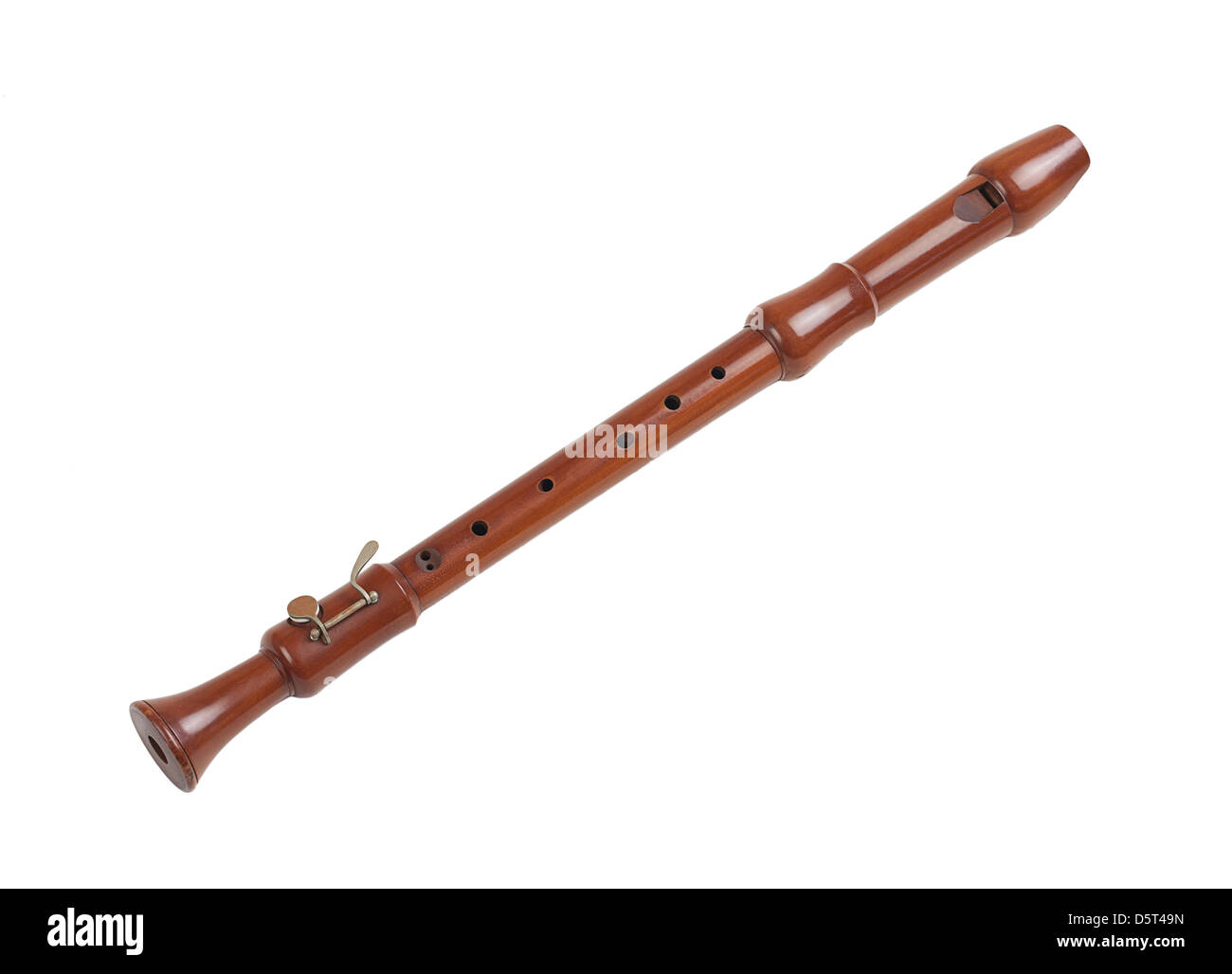 The wisdom of the ancient people to makes the wooden recorder one of fine art instrument Stock Photo