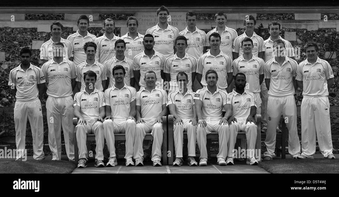 08.04.2013 London, England. Middlesex CCC LV County Championship Kit during the Middlesex Media day from Lords. Stock Photo