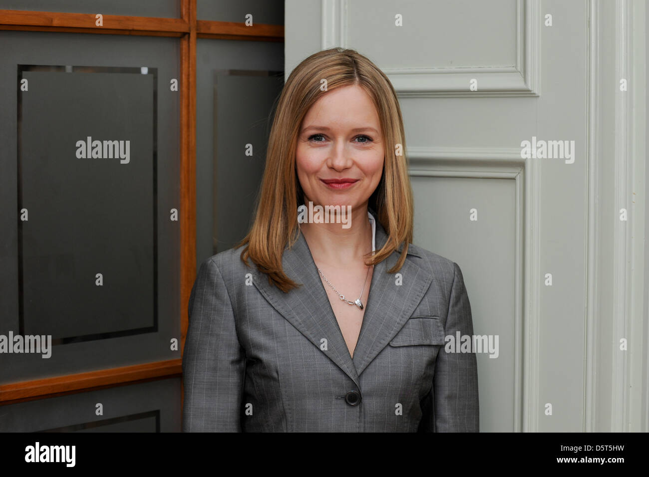Stefanie Stappenbeck at a photocall for the movie 'Die Stunde der Kraehen' on the set in Tempelhof Berlin, Germany - 25.03.2011 Stock Photo