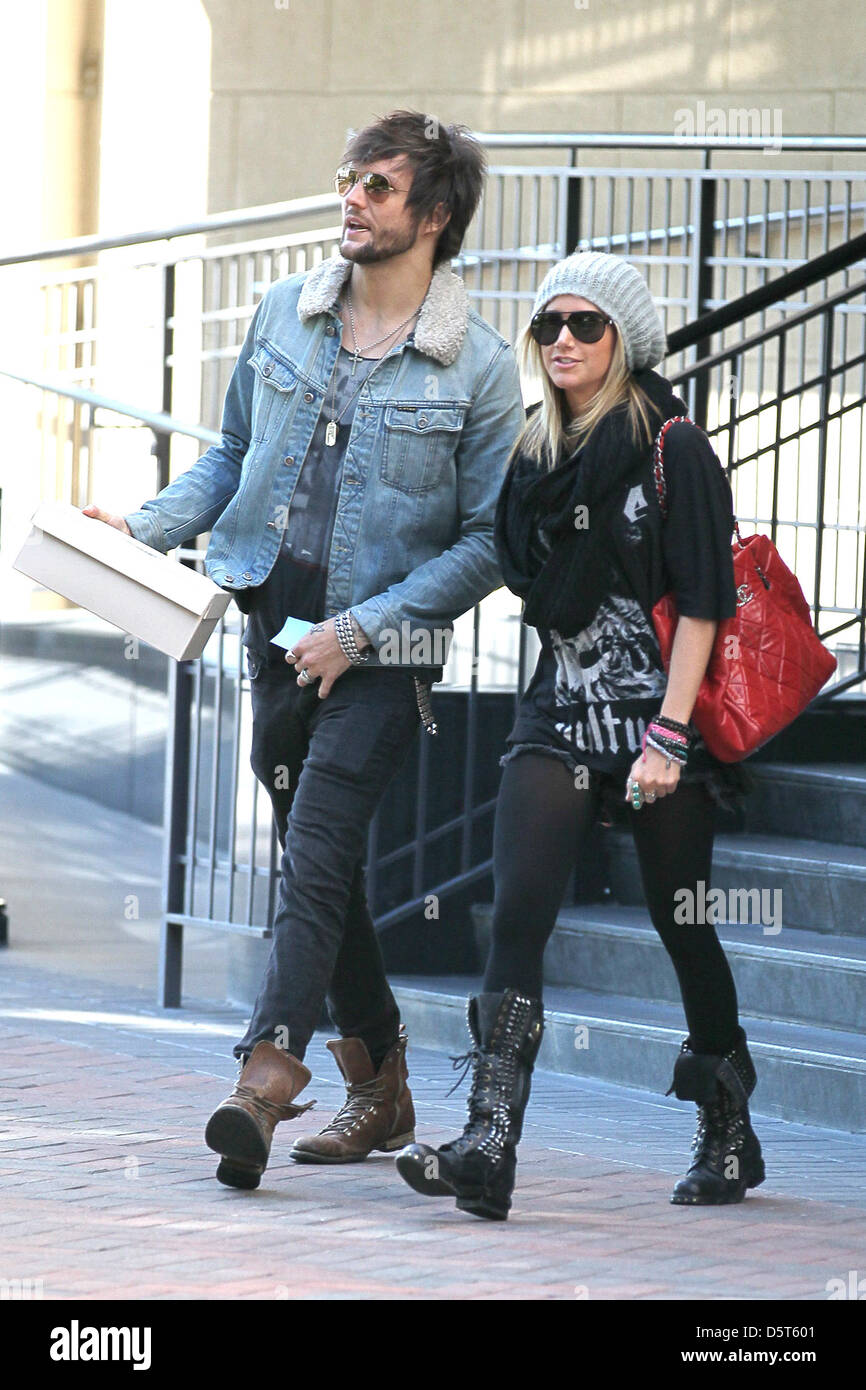 Martin Johnson and Ashley Tisdale leaving the Burberry Store in Beverly  Hills Los Angeles, California - 23.02.12 Stock Photo - Alamy