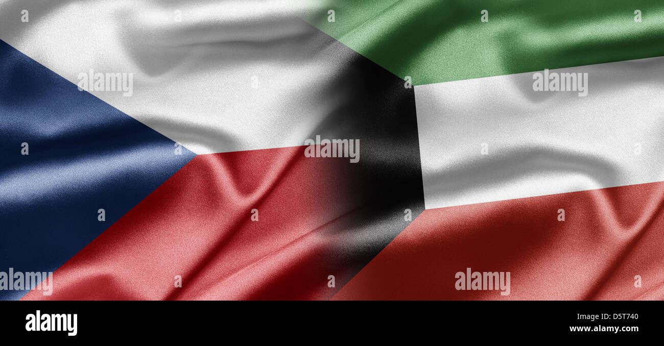 Czech Republic and Kuwait Stock Photo