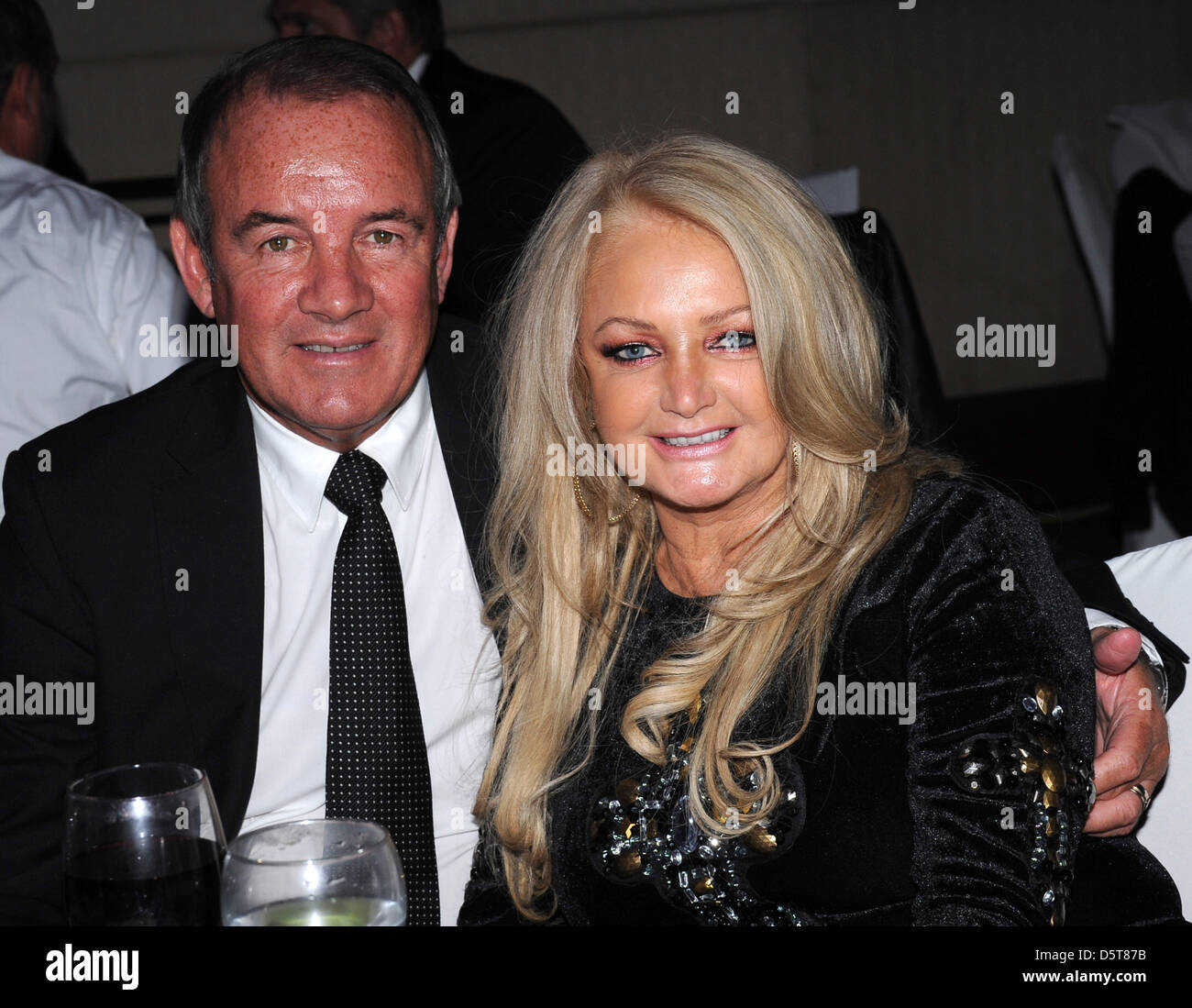 British singer Bonnie Tyler and her husband Robert Sullivan attend the Hermes Eagles President