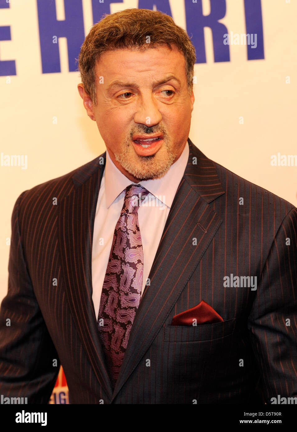 US actor  Sylvester Stallone  arrives for the premiere of the musical 'Rocky' at TUI opera house in Hamburg, Germany, 18 November 2012.  Photo: AXEL HEIMKEN Stock Photo