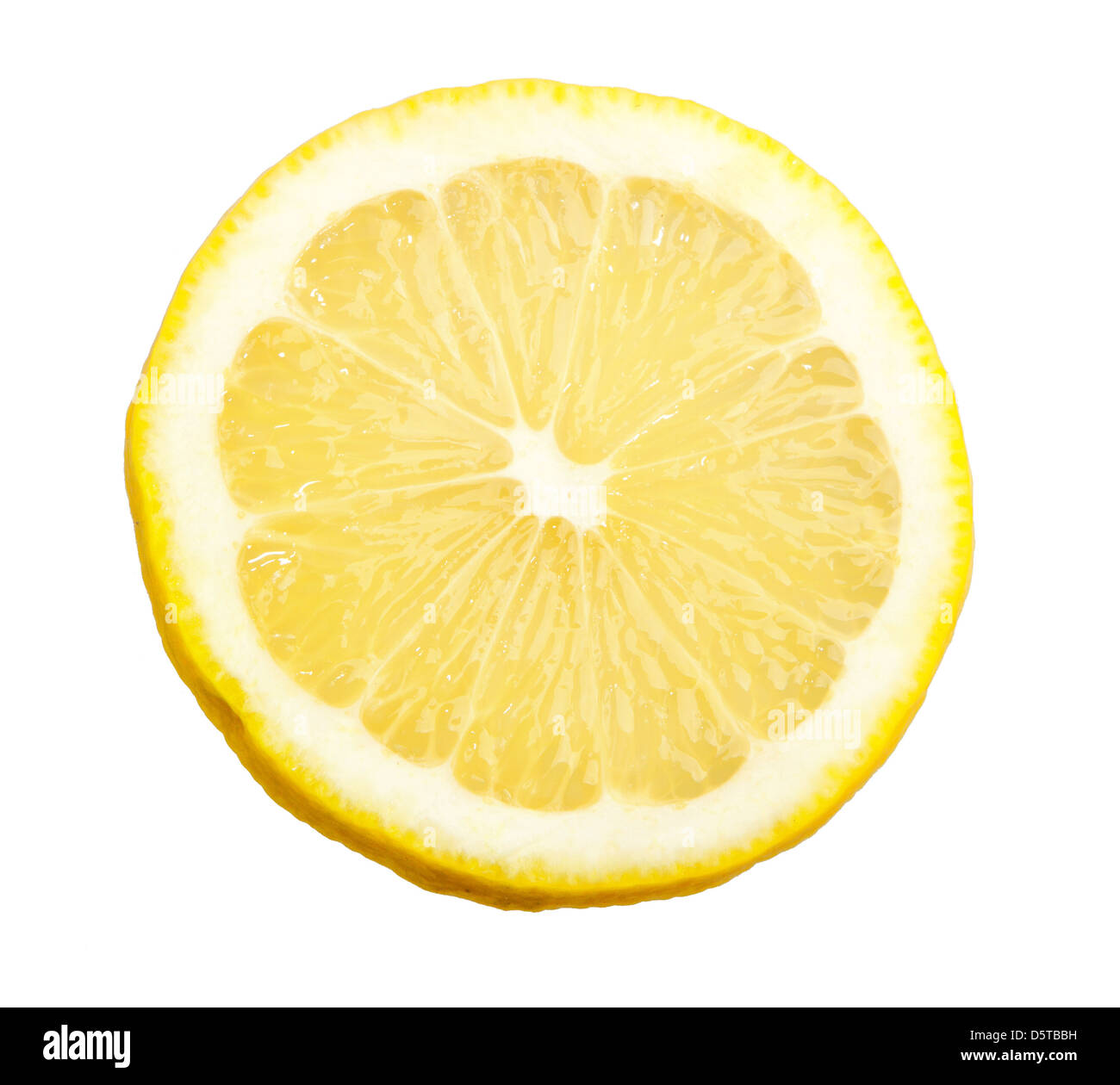 Slice of fresh lemon isolated on white background Stock Photo - Alamy