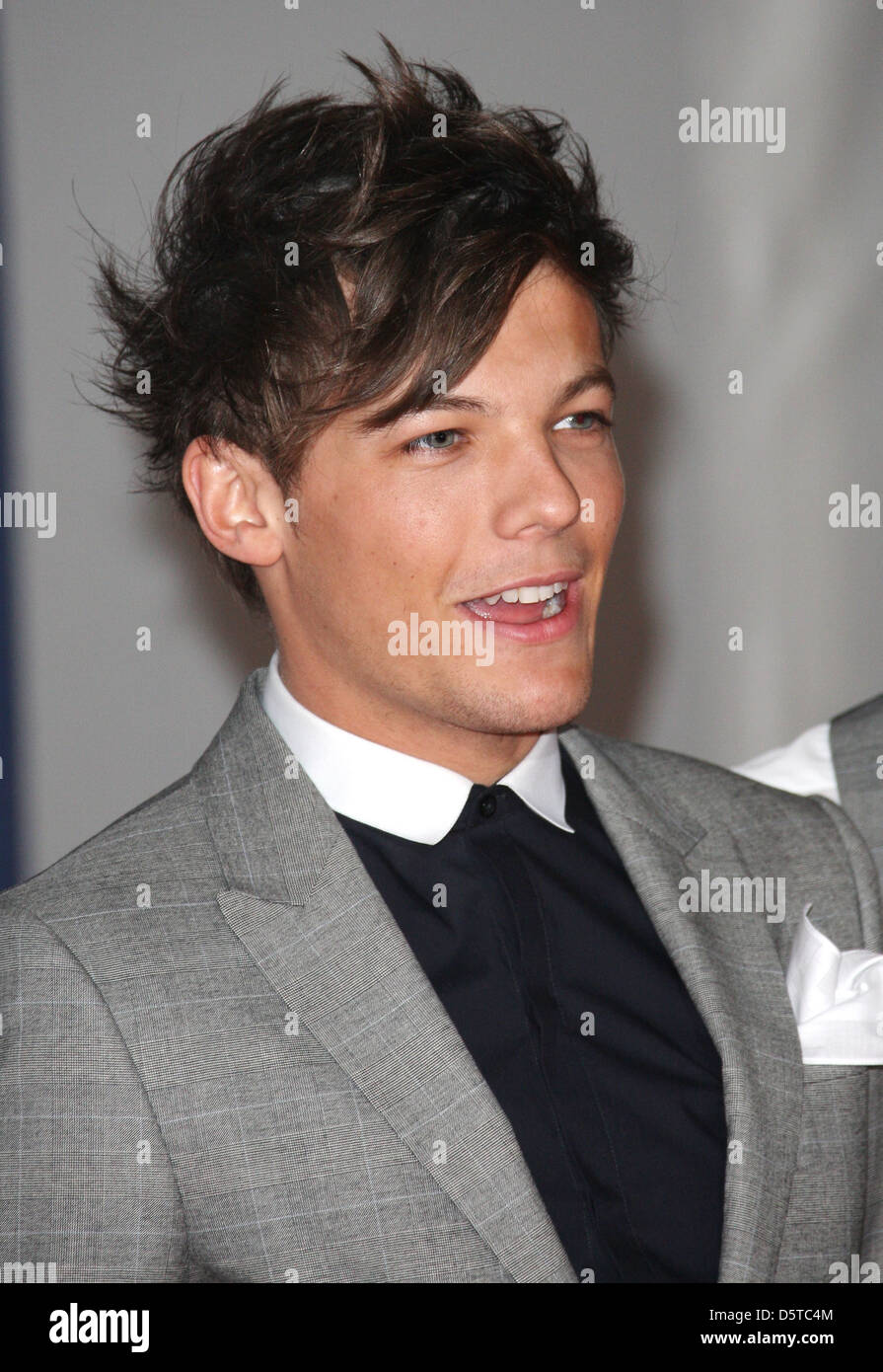 Louis Tomlinson Of One Direction The Brit Awards 2012 Held At The O2 Stock Photo Alamy