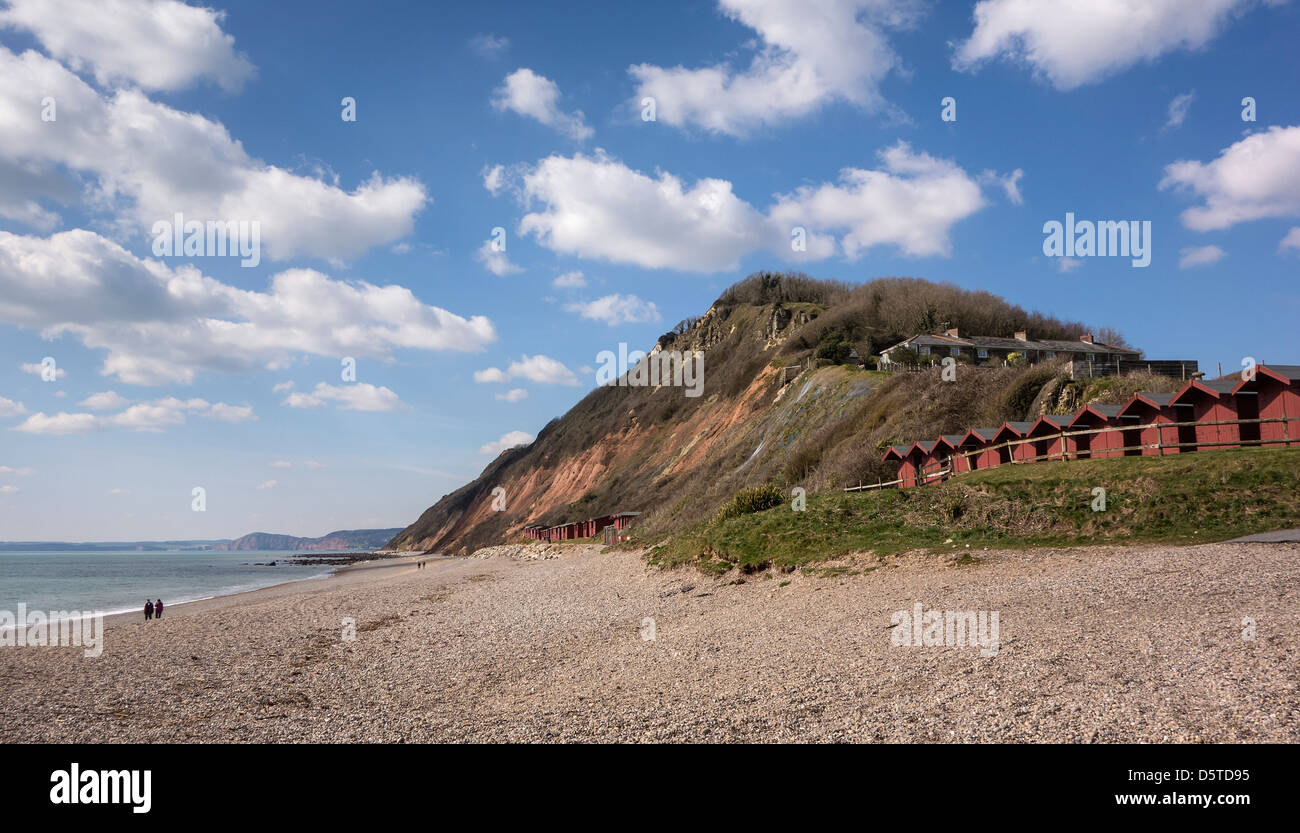 Branscombe Mouth, Beach and Cliffs, Devon, England, UK. Europe Stock Photo