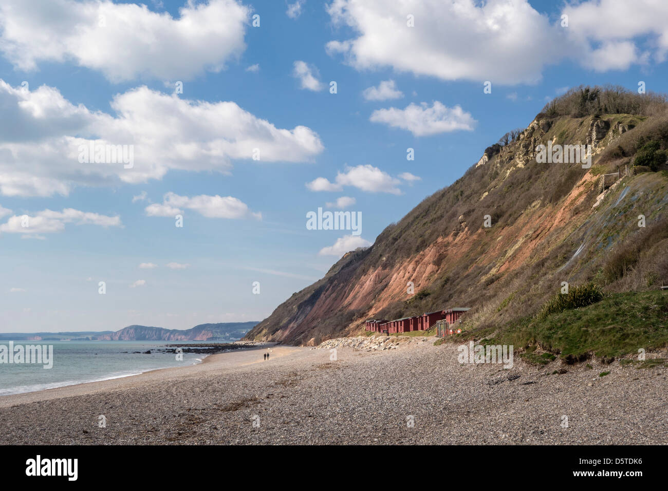 Branscombe Mouth, Beach and Cliffs, Devon, England, UK. Europe Stock Photo