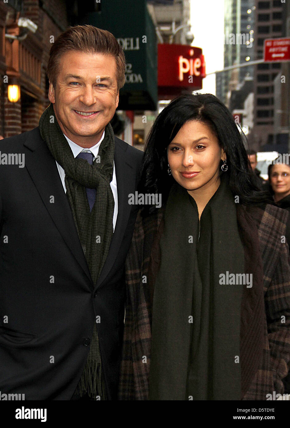 Alec Baldwin and Girlfriend Hilaria Thomas Celebrities arrive at The Ed