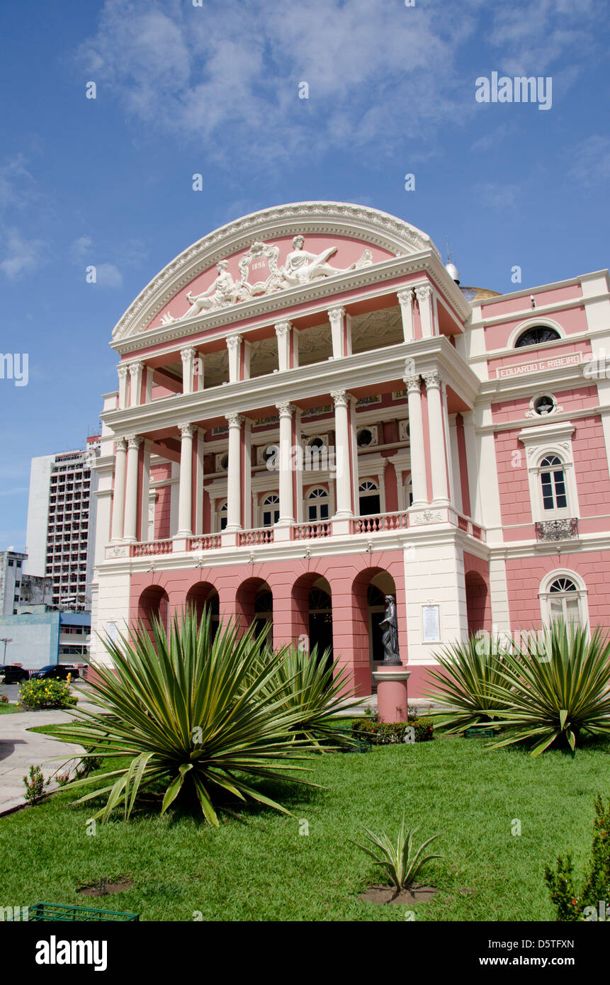 Brazil, Amazon, Manaus. Historic Manaus Opera House (aka Teatro