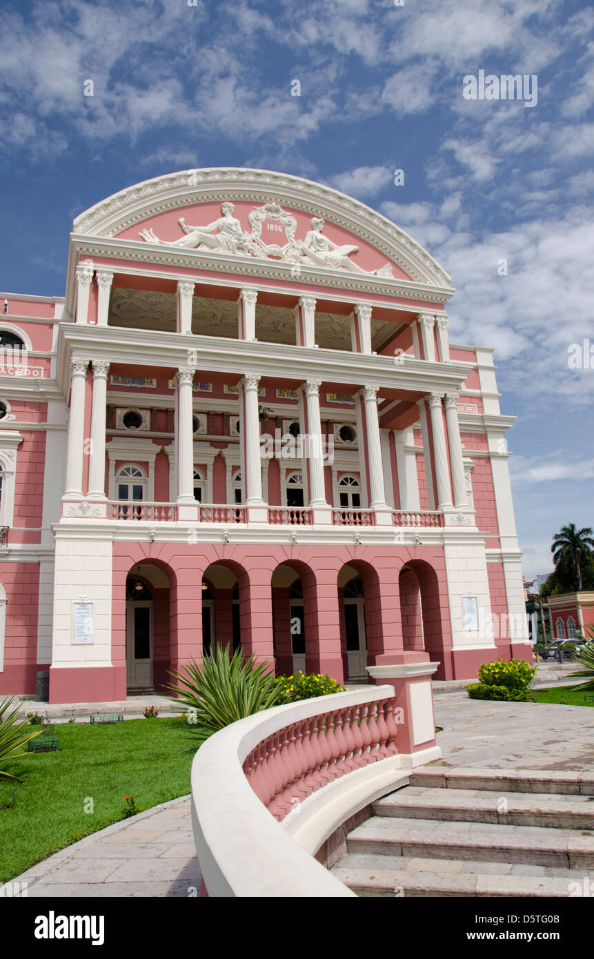 Brazil, Amazon, Manaus. Historic Manaus Opera House (aka Teatro Amazonas), circa 1882, built in neoclassic style. Stock Photo