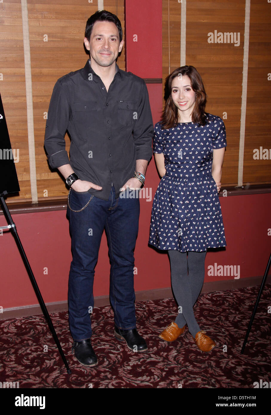 Steve Kazee and Cristin Milioti Meet and Greet with the cast and creative  team of the Broadway musical 'Once' held at Sardi's Stock Photo - Alamy