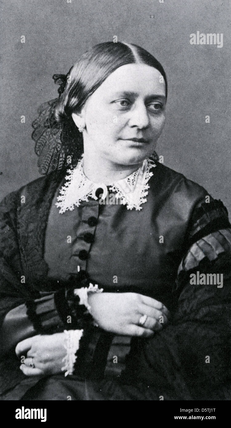 CLARA SCHUMANN (1819-1896) German pianist and composer Stock Photo