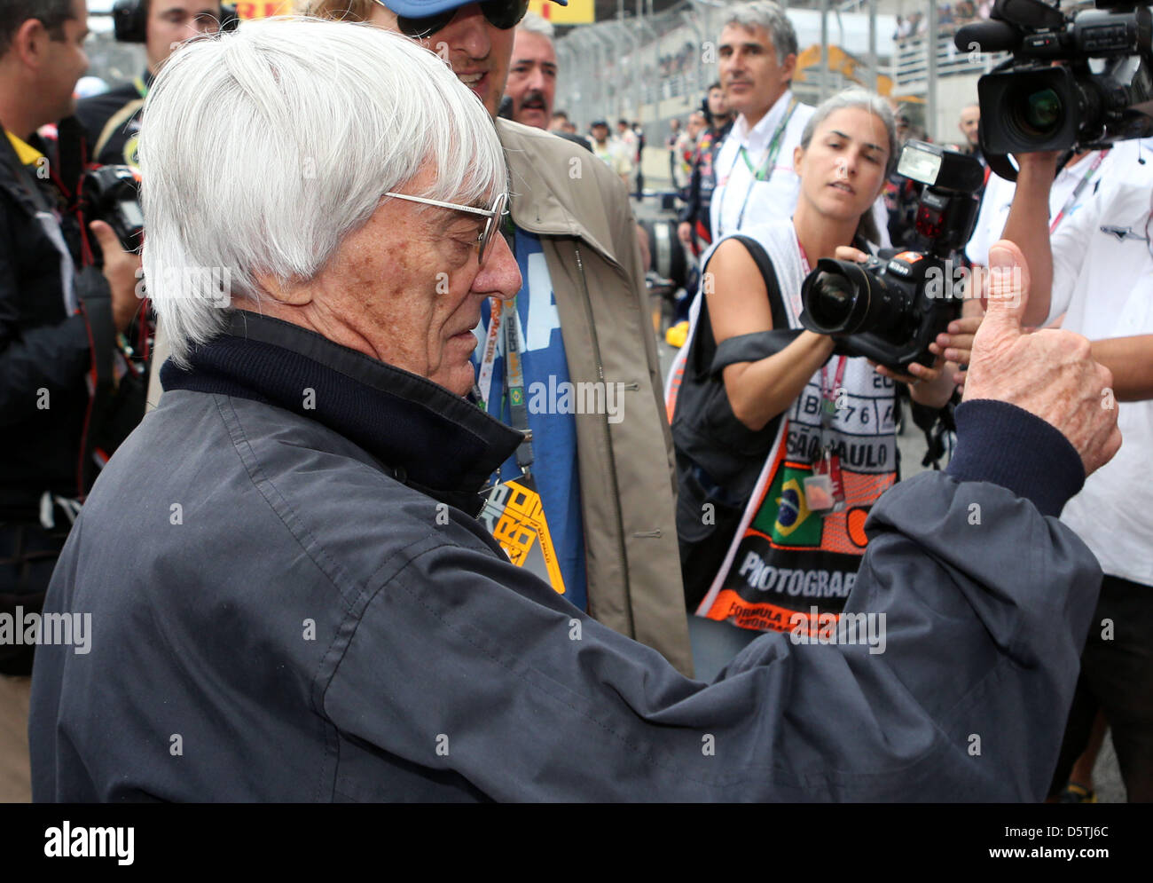 British Formula One Boss Bernie Ecclestone seen before the start the ...