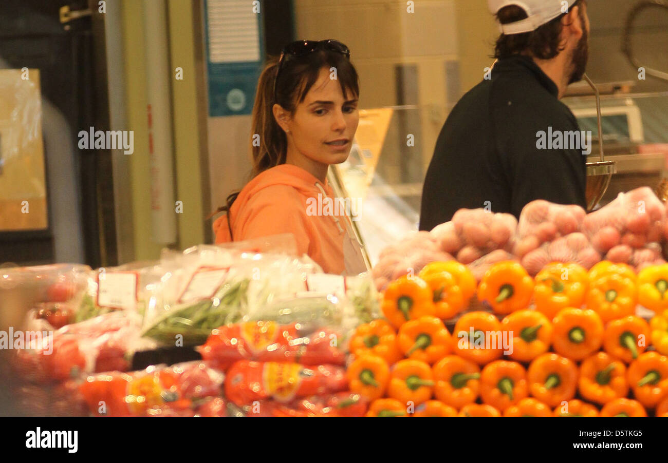 Jordana Brewster shopping at Whole Foods Market Los Angeles, California