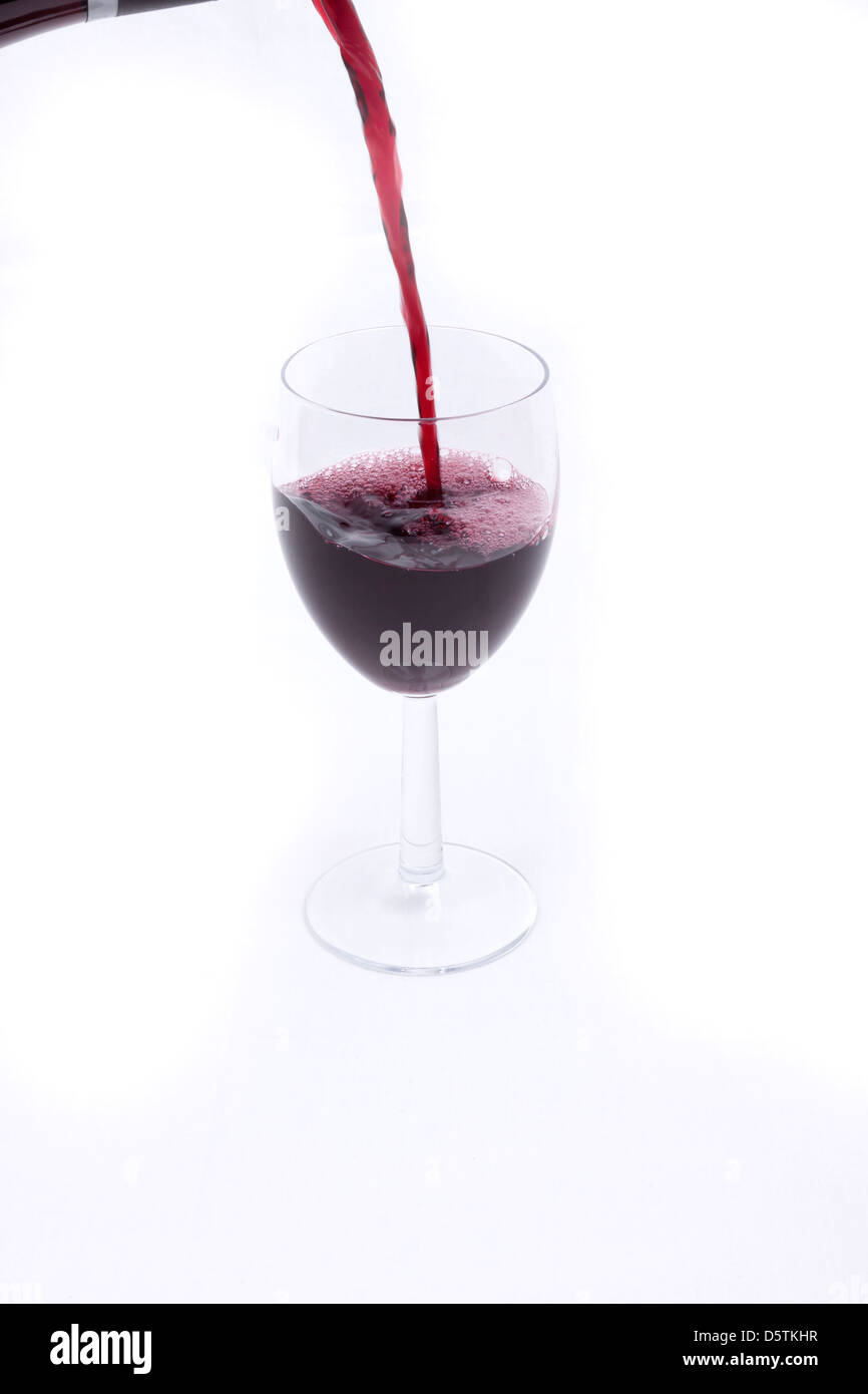 A glass of red wine isolated on white background Stock Photo - Alamy
