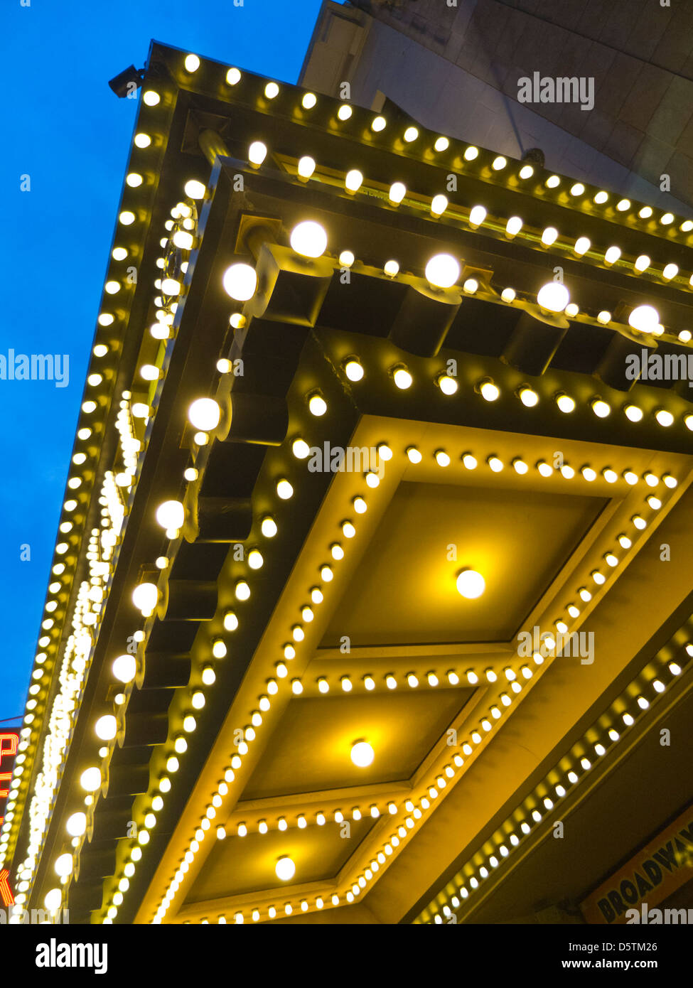 White lights of Broadway theater Stock Photo Alamy