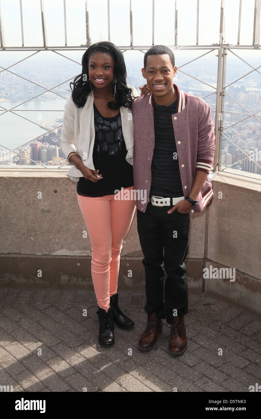 Coco Jones, Tyler James Williams The Empire State Building hosts Disney