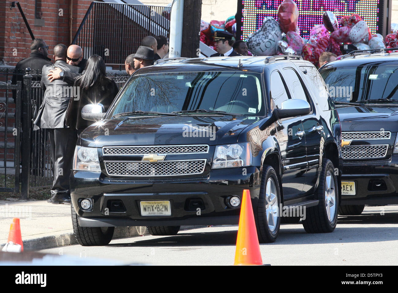 Bobby Brown The funeral of Whitney Houston at the New Hope Baptist(01)