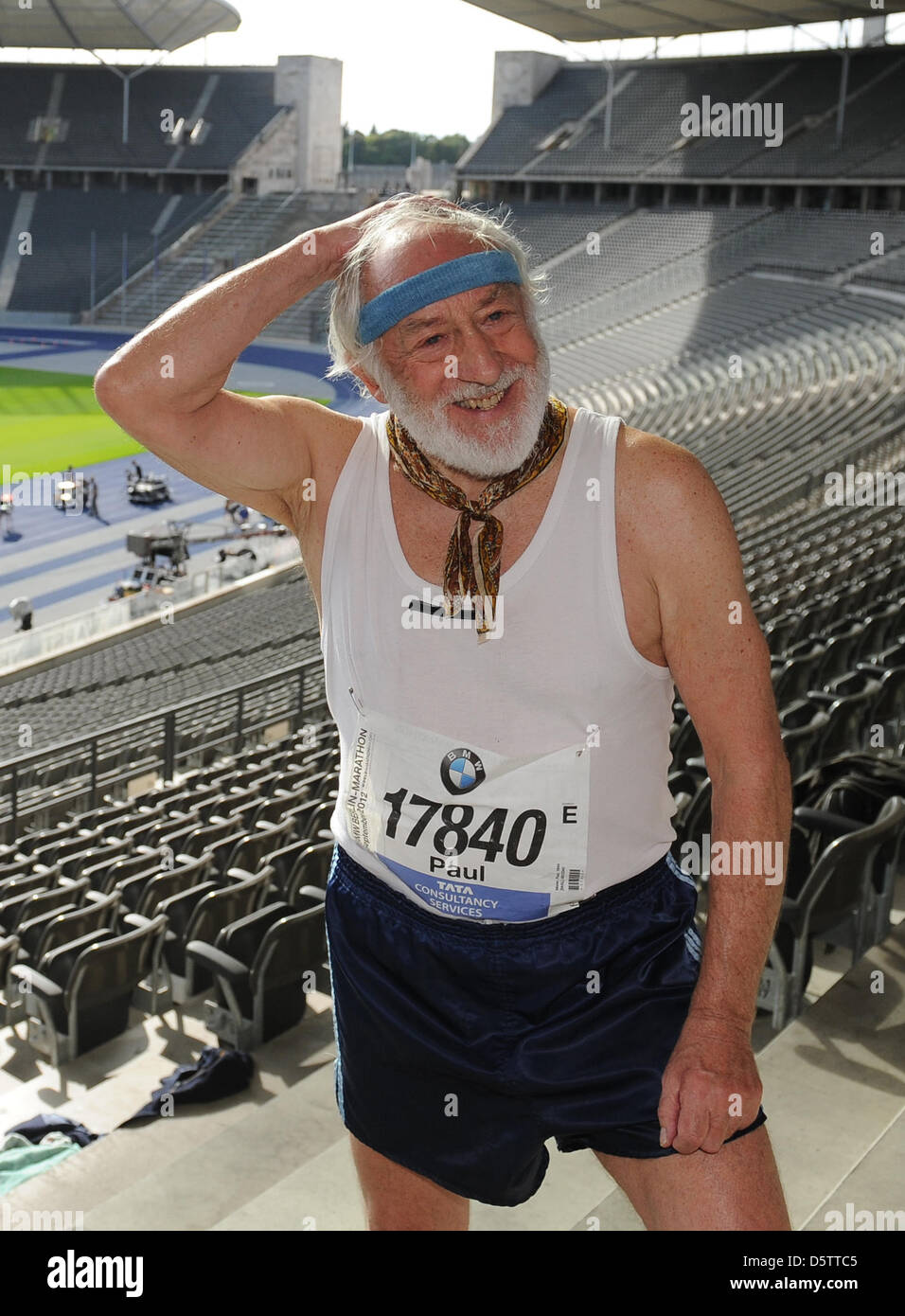 Actor Dieter Hallervorden (as Paul Averhoff) poses during the filming