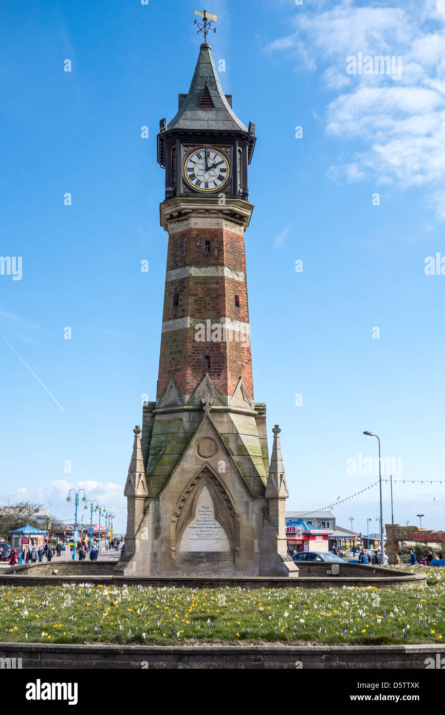 The Skegness town Clock tower, Lincolnshire, England, UK Stock Photo