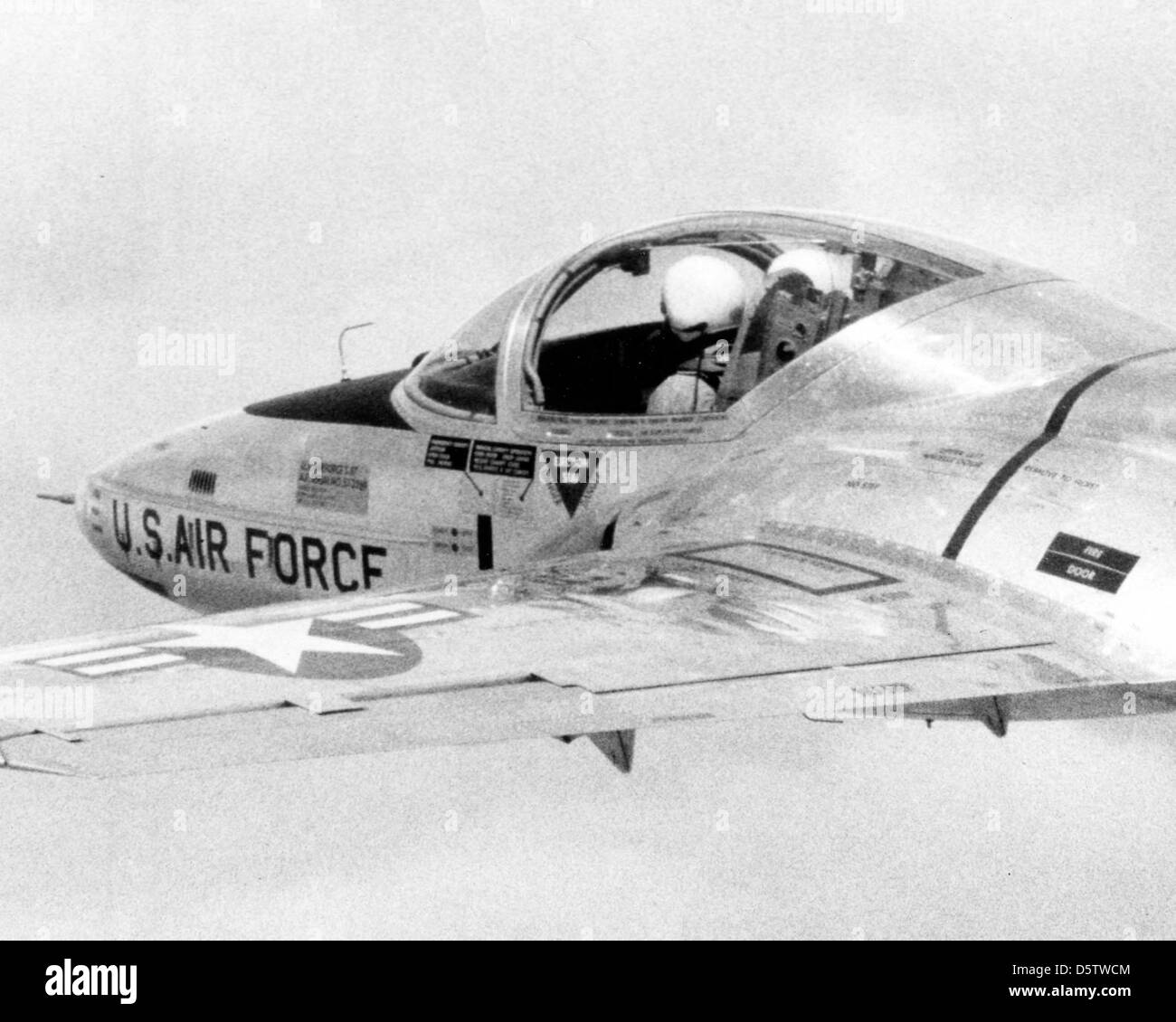 The Cessna T-37A-CE Tweet, a twin-engine jet trainer, is depicted in ...