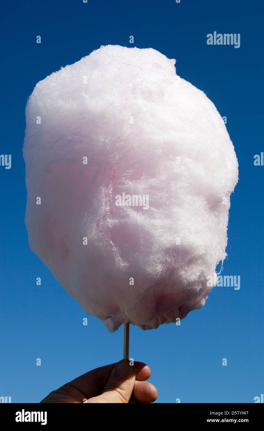 Candy floss a stick hi-res and images - Alamy