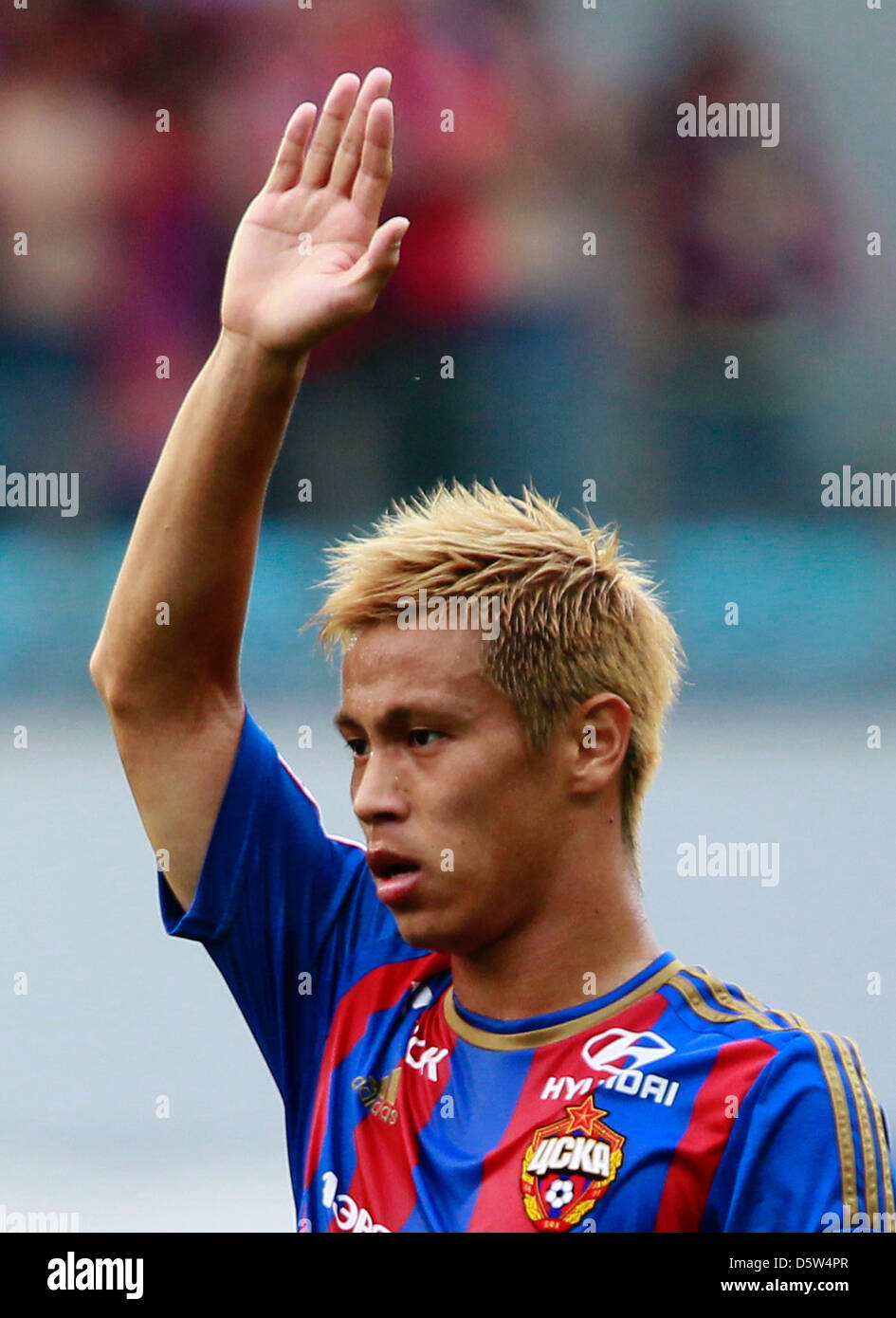 Aug. 12, 2012 - Moscow, MOS, Russia - Moscow,Russia. Russian Premier League. Pictured: Japanese footballer Keisuke Honda. Keisuke Honda   ( &#26412;&#30000; &#22317;&#20305;  , Honda Keisuke , born 13 June 1986) is a Japanese footballer who currently plays for Russian Premier League CSKA Moscow FC. (Credit Image: © Dmitry Korotayev/PhotoXpress/ZUMAPRESS.com) Stock Photo