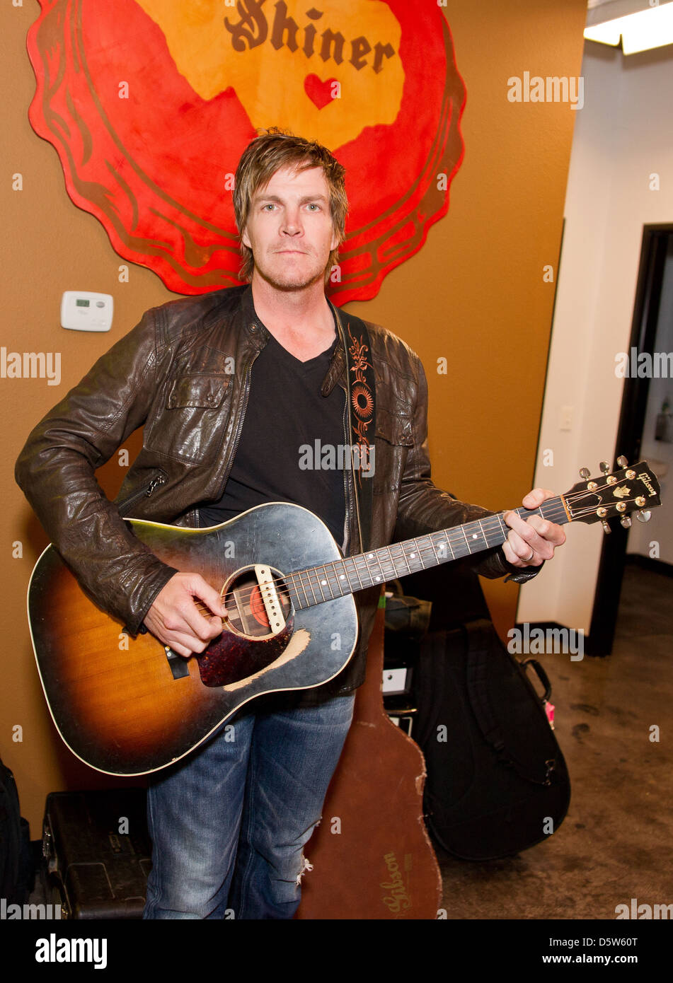 Jack Ingram performing at the 2012 Grounded in Music Benefit Concert at the Gibson Showroom Austin, Texas - 15.02.12 Stock Photo