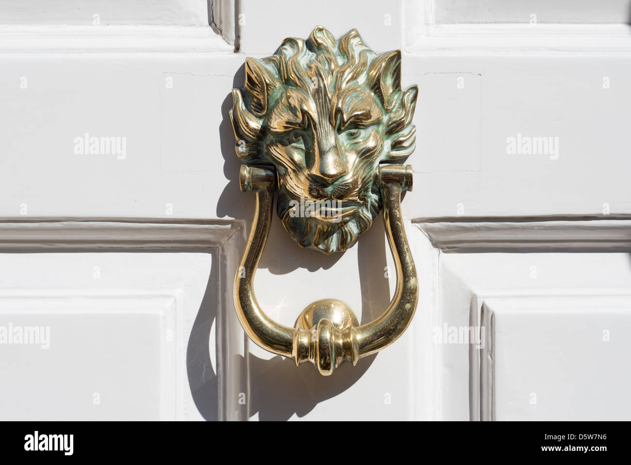 Detail of a door knocker from a Georgian house on the Royal Crescent in Bath, Somerset. Stock Photo