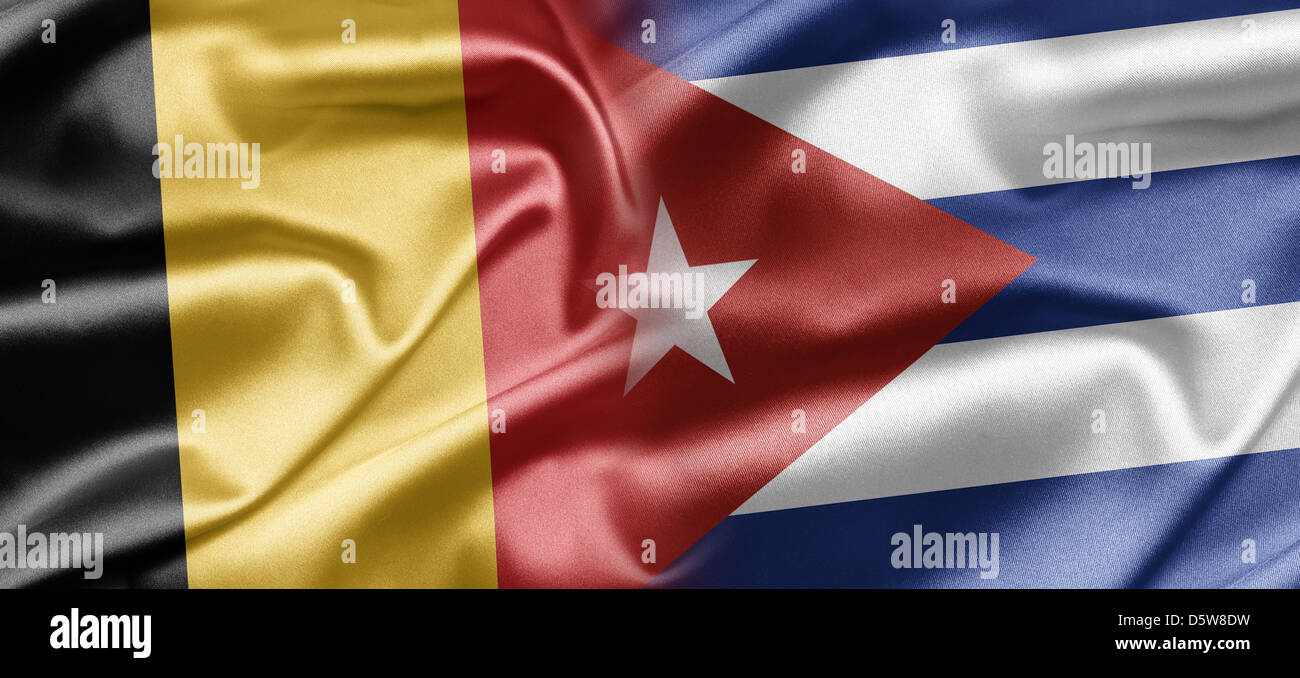 Belgium and Cuba Stock Photo