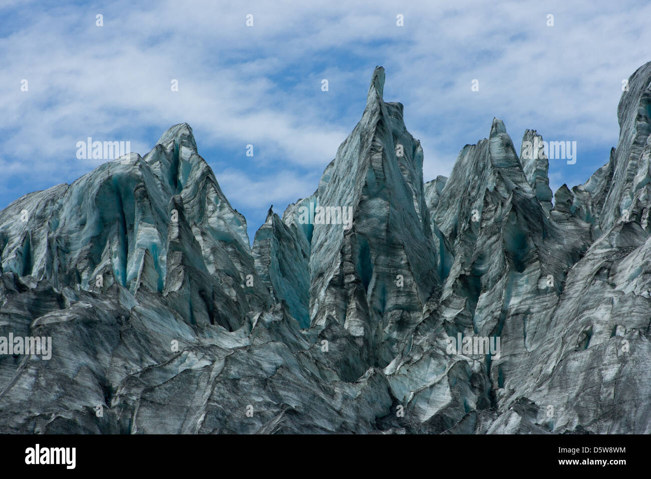 Fox Glacier closeup on Sth Island, New Zealand Stock Photo