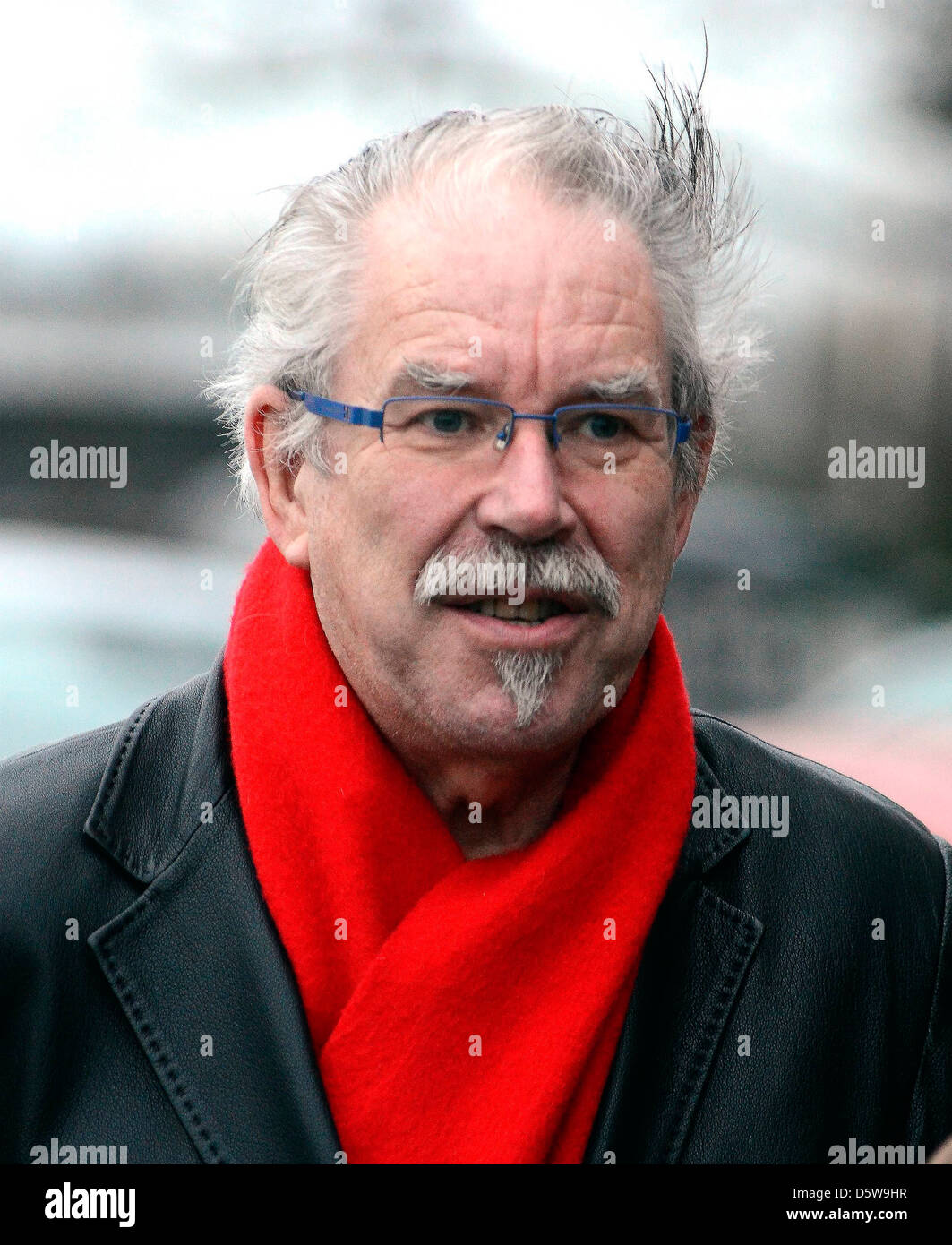 Robert Ballagh The removal of late actor David Kelly took place at The Church of Miraculous Medal in Clonskeagh and was Stock Photo