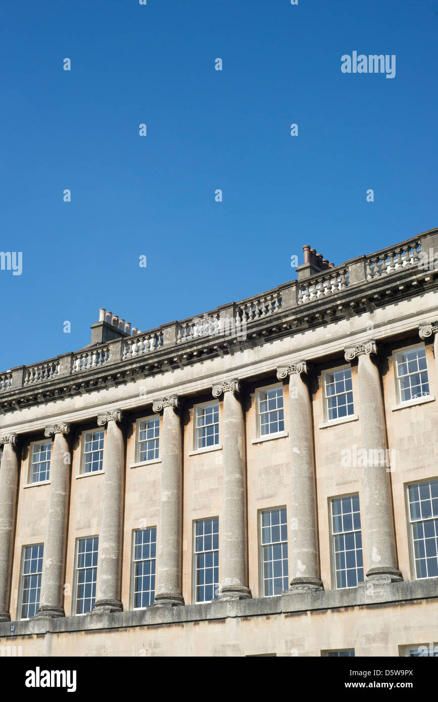 The Royal Crescent in Bath, Somerset, England. Stock Photo