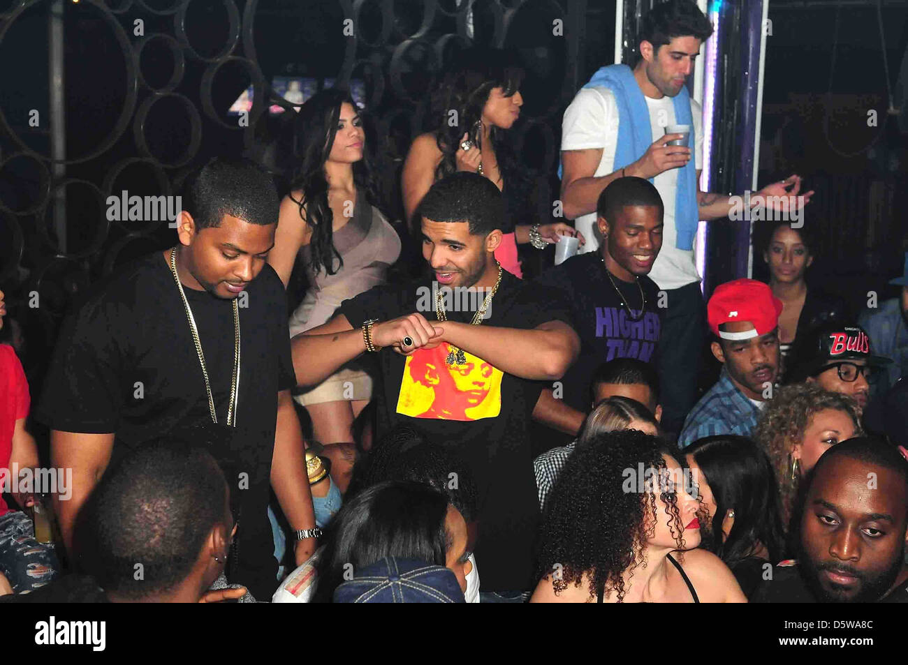 Drake attends Club Paradise Tour After Party at Rush nightclub Miami ...