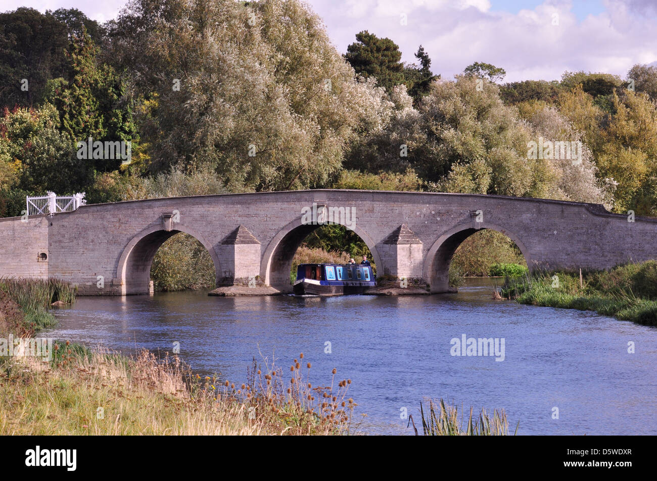 Milton Ferry Bridge on the River Nene, Peterborough. Stock Photo