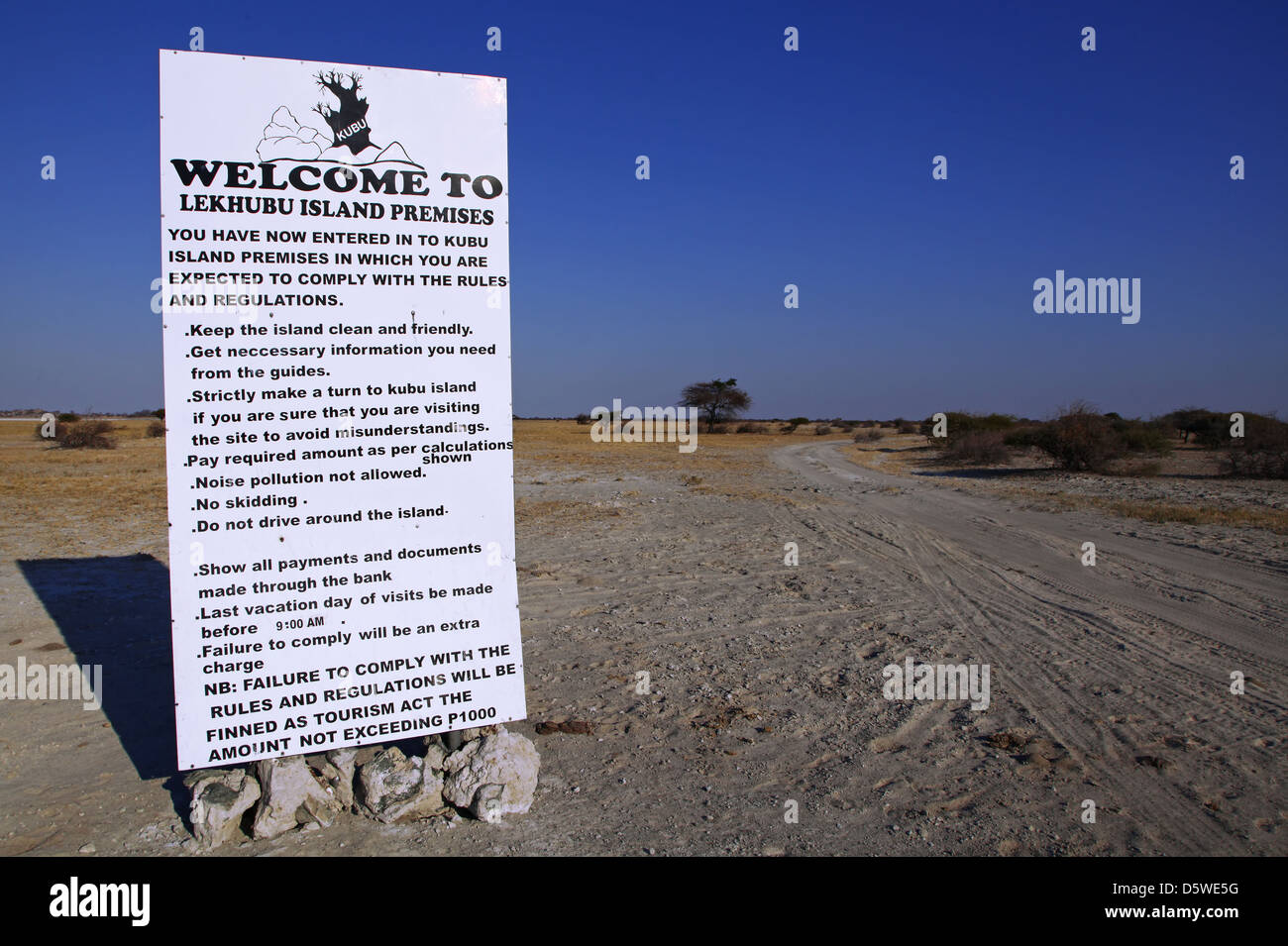 lekhubu island, famous Kubu Island, Botsuana Stock Photo