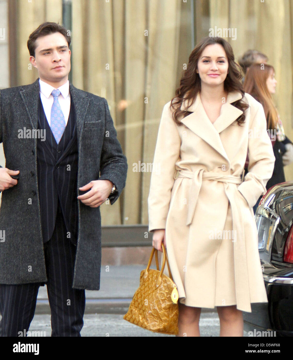 Ed westwick and leighton meester hi-res stock photography and images