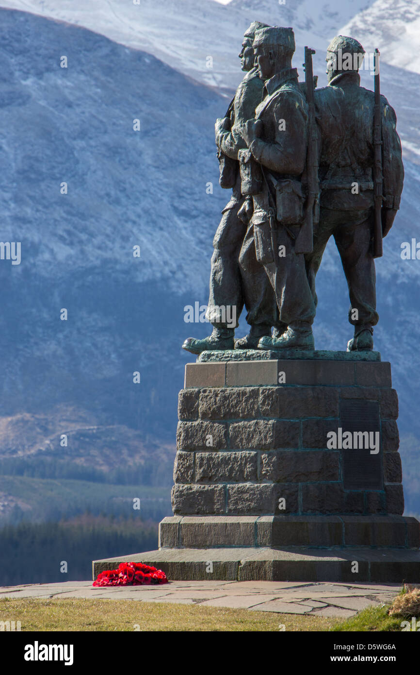 The Royal Marine Commando Memorial at Spean Bridge in the Highlands of ...