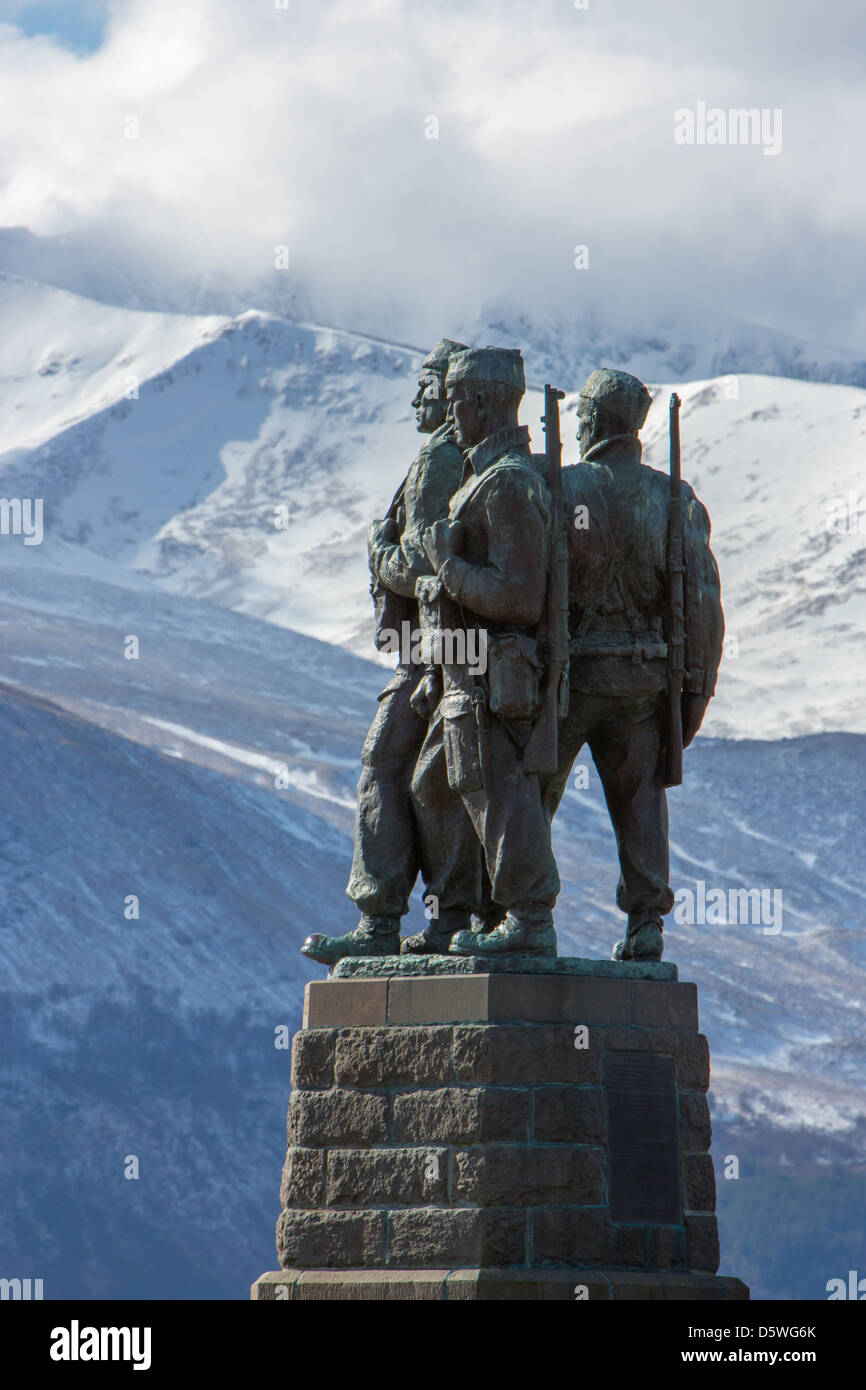 The Royal Marine Commando Memorial at Spean Bridge in the Highlands of ...