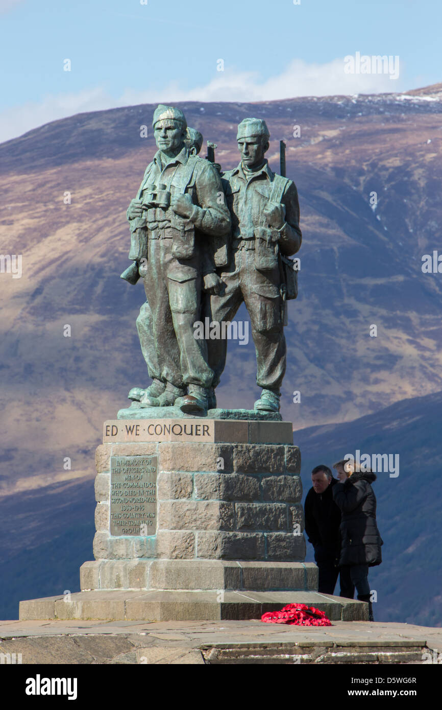 The Royal Marine Commando Memorial at Spean Bridge in the Highlands of ...