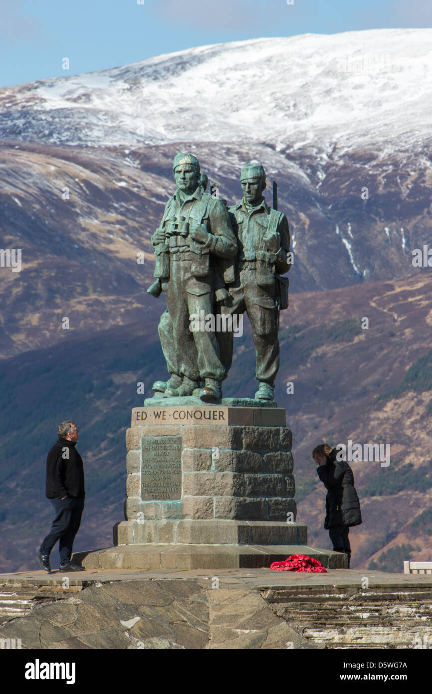 The Royal Marine Commando Memorial at Spean Bridge in the Highlands of ...