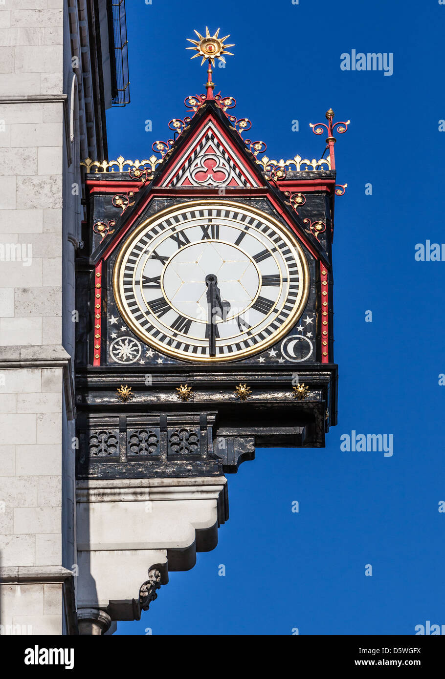 Royal Courts of Justice clock, London, England, UK Stock Photo Alamy