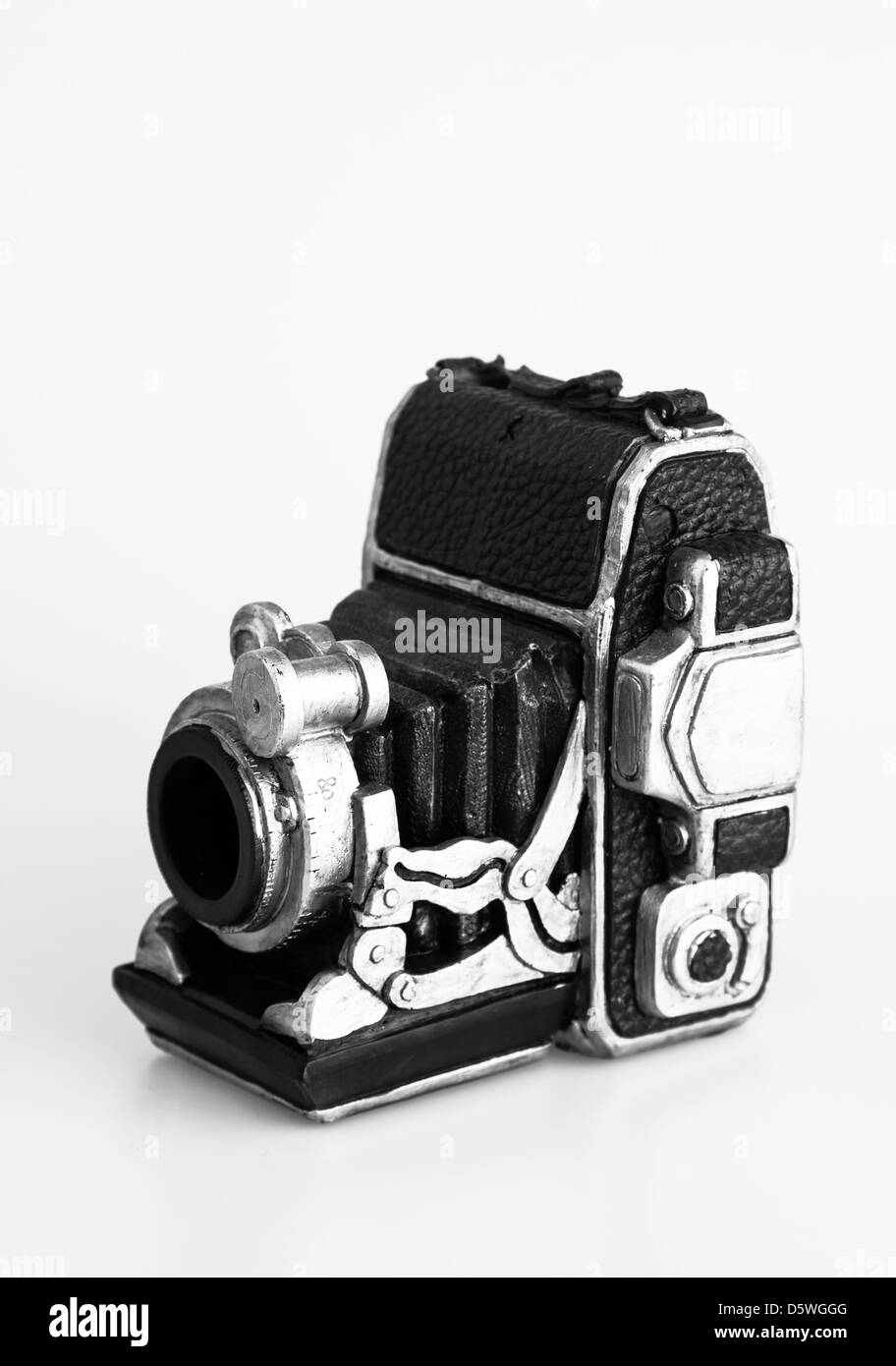 Old fashion camera bank isolated Stock Photo