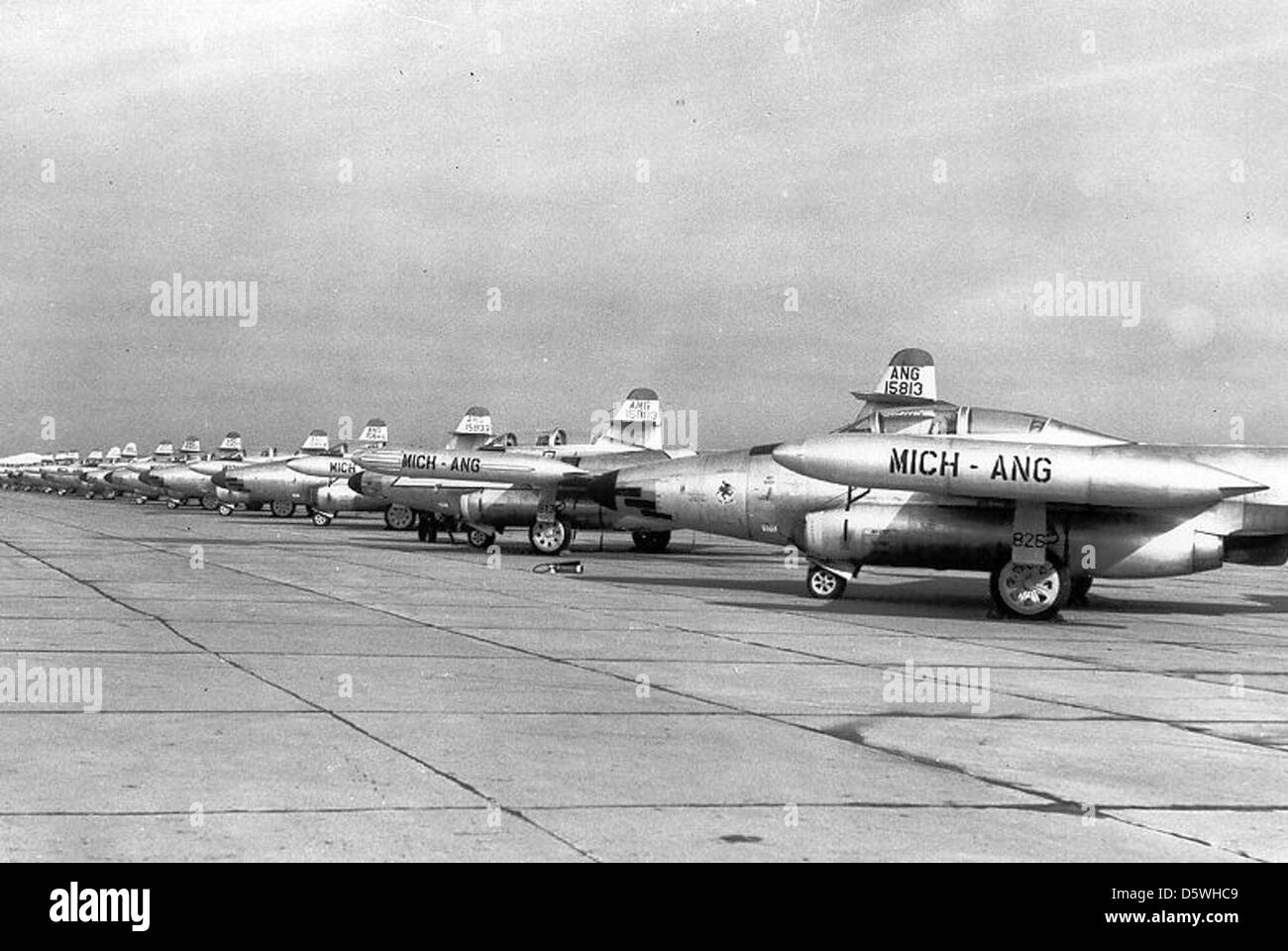 Northrop F-89C 'Scorpions' of the 107th FIS, Michigan ANG. Stock Photo