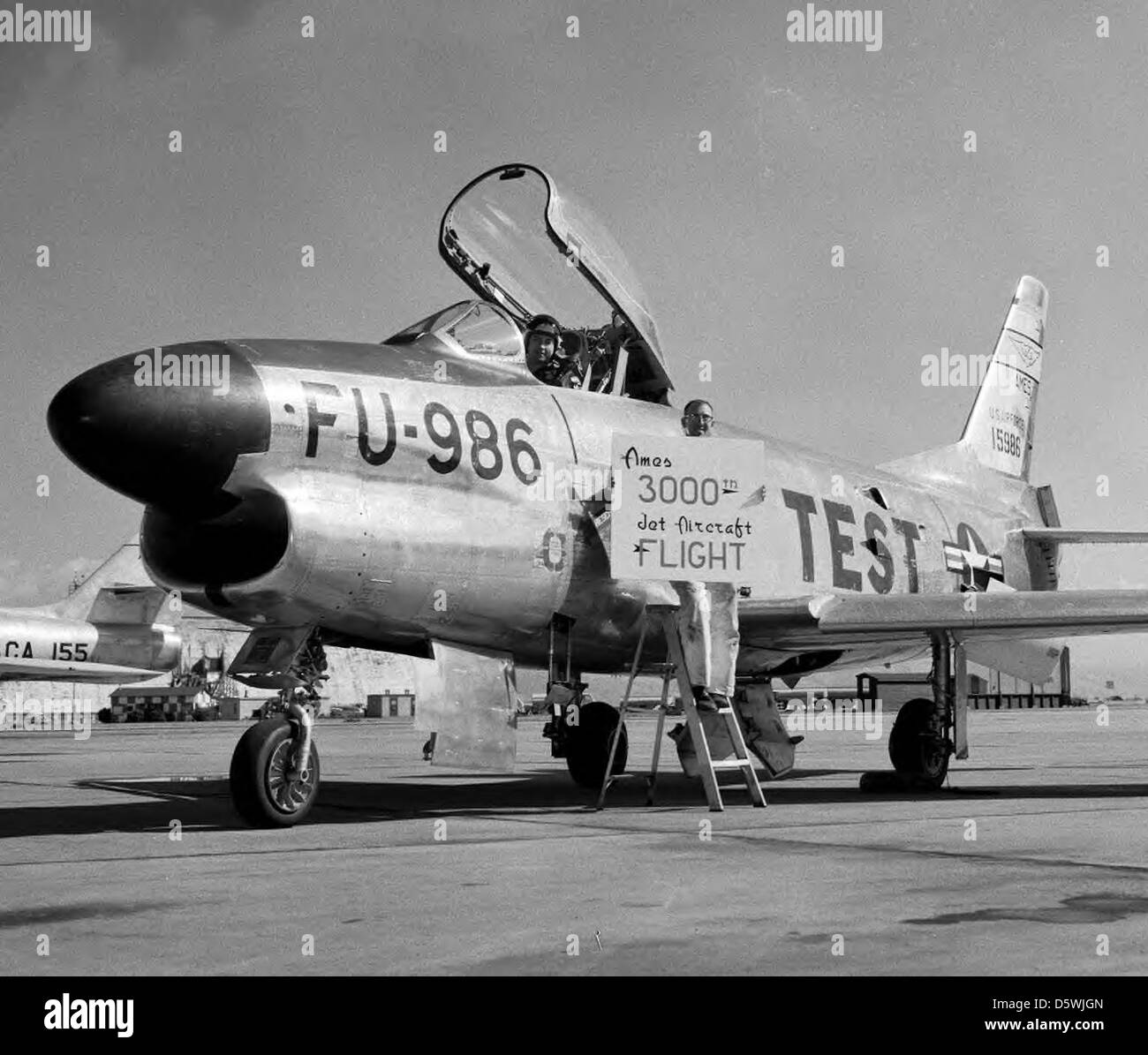 Test pilot Robert C. Innis is pictured in the North American F-86D-30 ...
